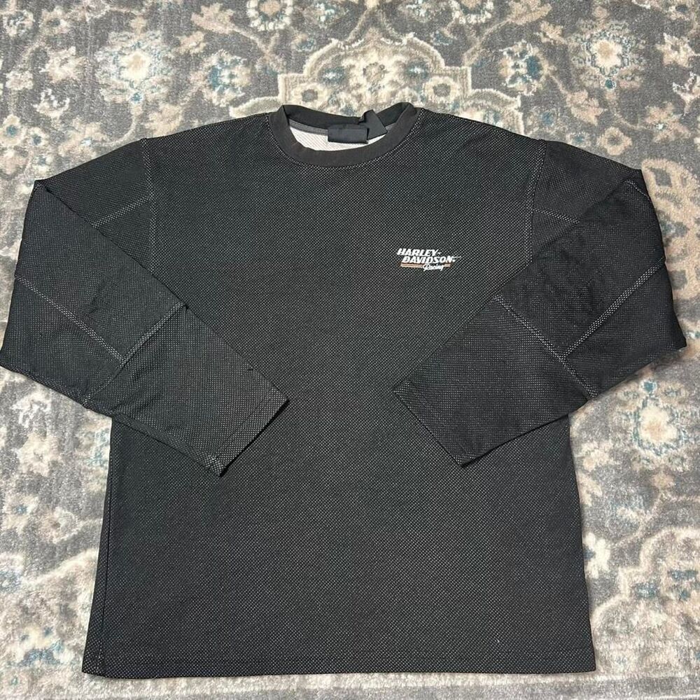 Harley-davidson Men's Black and Grey T-shirt